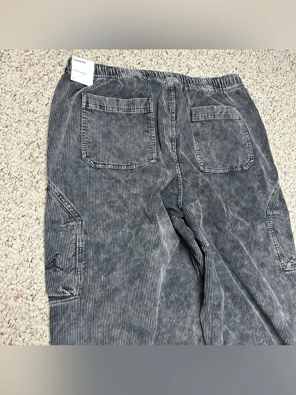 Nike Jordan Flight Chicago Men's Corduroy Pants Black HV0526-010 Size XL 36x31
